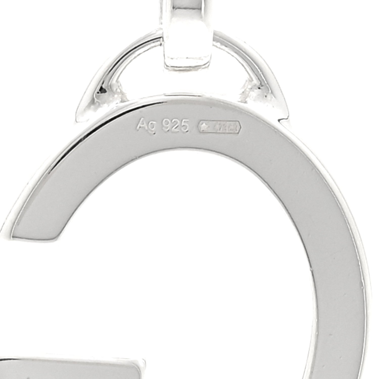 Gucci Sterling Silver G Pendant Necklace