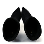 Saint Laurent Kid Scamosciato Niki 85 Wedge Booties 36 Black