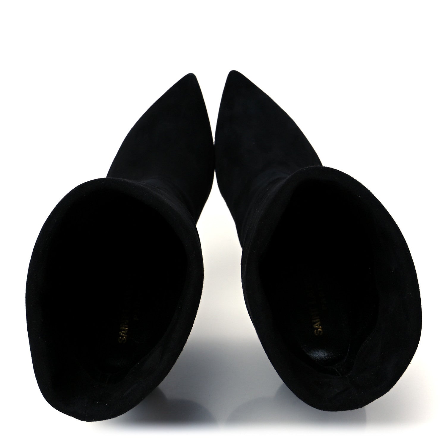 Saint Laurent Kid Scamosciato Niki 85 Wedge Booties 36 Black