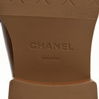 Chanel Calfskin CC Platform Loafers 38 Beige