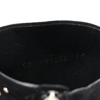 Saint Laurent Suede Studded Kiki 85 Zip Boot 37 Black