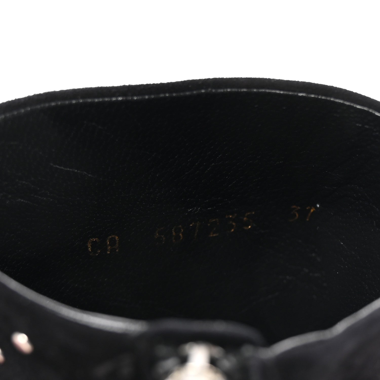 Saint Laurent Suede Studded Kiki 85 Zip Boot 37 Black