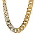 Saint Laurent Metal Curb Chain Necklace Gold Silver
