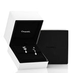 Chanel 18K White Gold Diamond No 5 Transformable Earrings