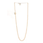 Chanel Graduated Pearl CC Long Necklace Gold