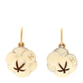 Chanel Resin Camelia Earrings White Gold