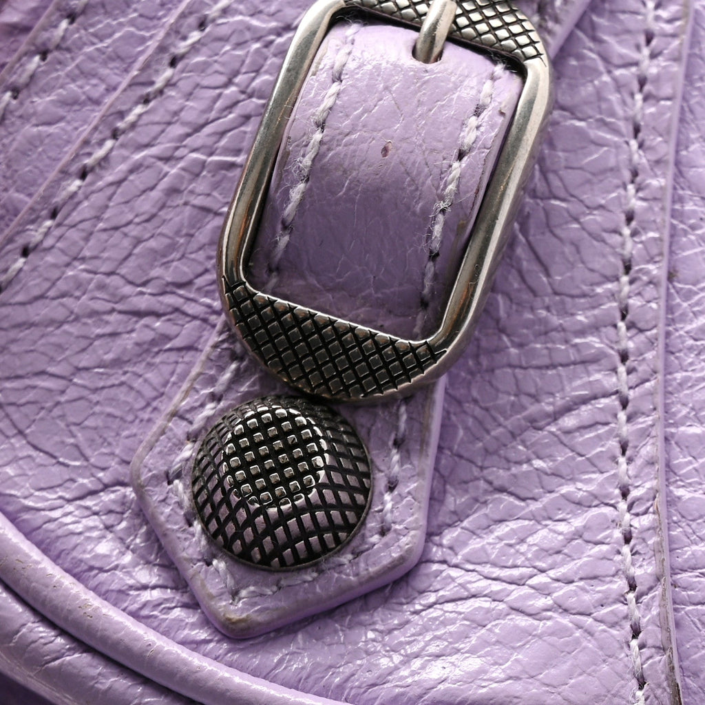 Balenciaga Agneau Arena Le Cagole Shoulder Bag XS Lilac