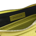 Balenciaga Agneau Arena Le Cagole Mini Purse With Chain Lime
