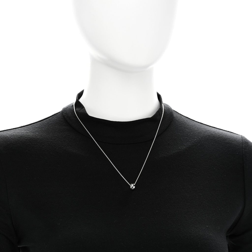 Chanel 18K White Gold Coco Crush Pendant Necklace