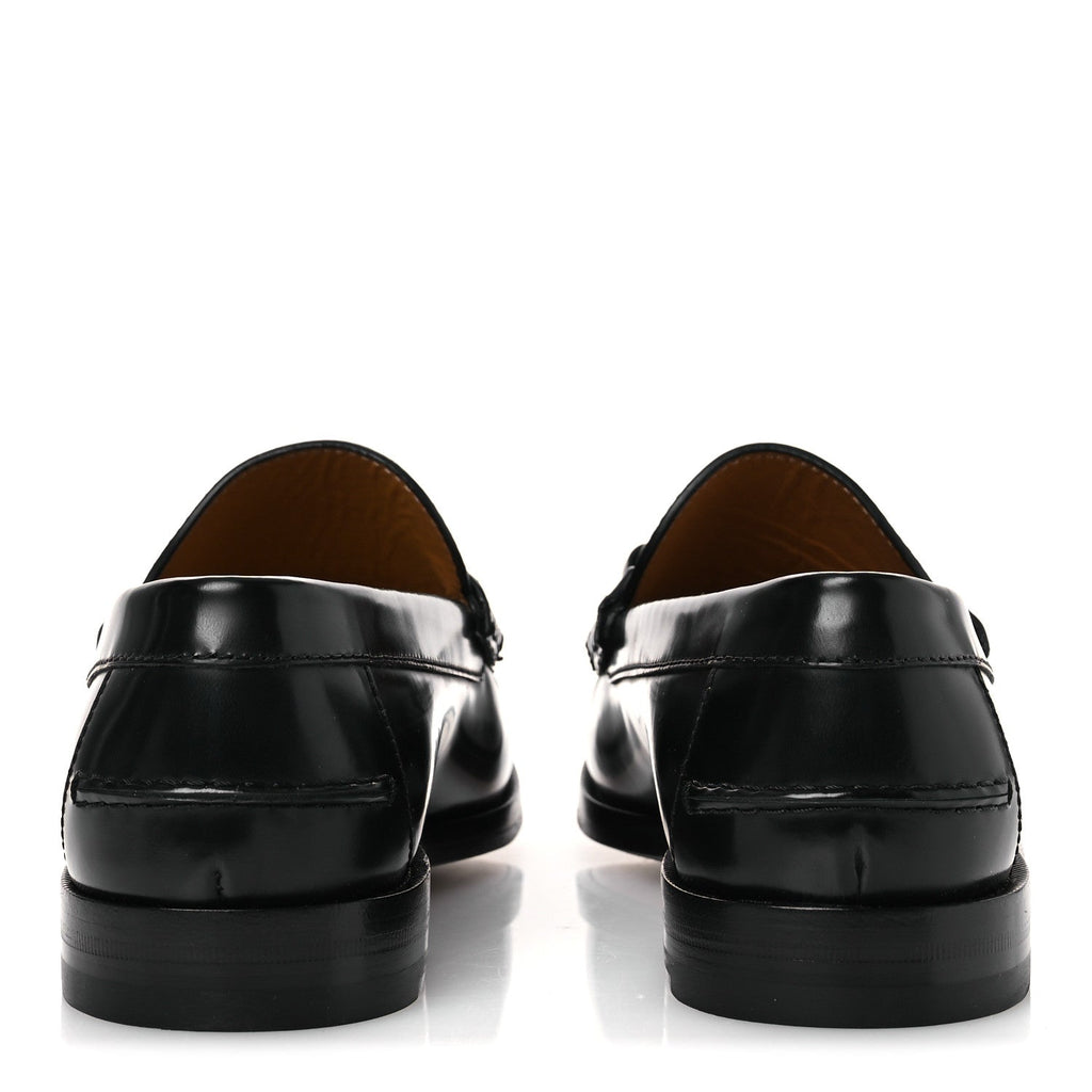 Gucci Millennial Ribot Mens Horsebit Loafers 9.5 Black