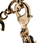 Chanel Metal Lambskin Reissue Lock Choker Necklace Black White Gold