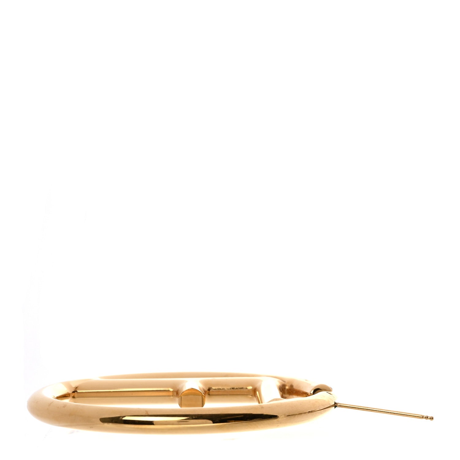 Fendi Metal FF Hoop Earrings Gold Silver