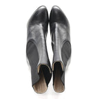 Chanel Calfskin Interlocking CC Calf Boots 38.5 Black