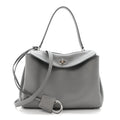 Balenciaga Grained Calfskin Small Rodeo Top Handle Handbag Grey