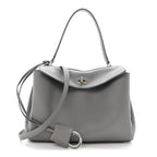Balenciaga Grained Calfskin Small Rodeo Top Handle Handbag Grey