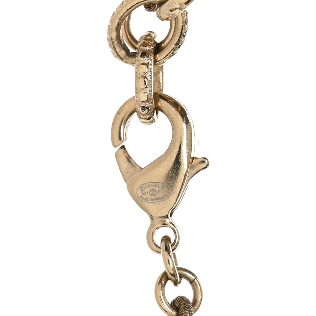 Chanel Pearl Crystal CC Short Necklace