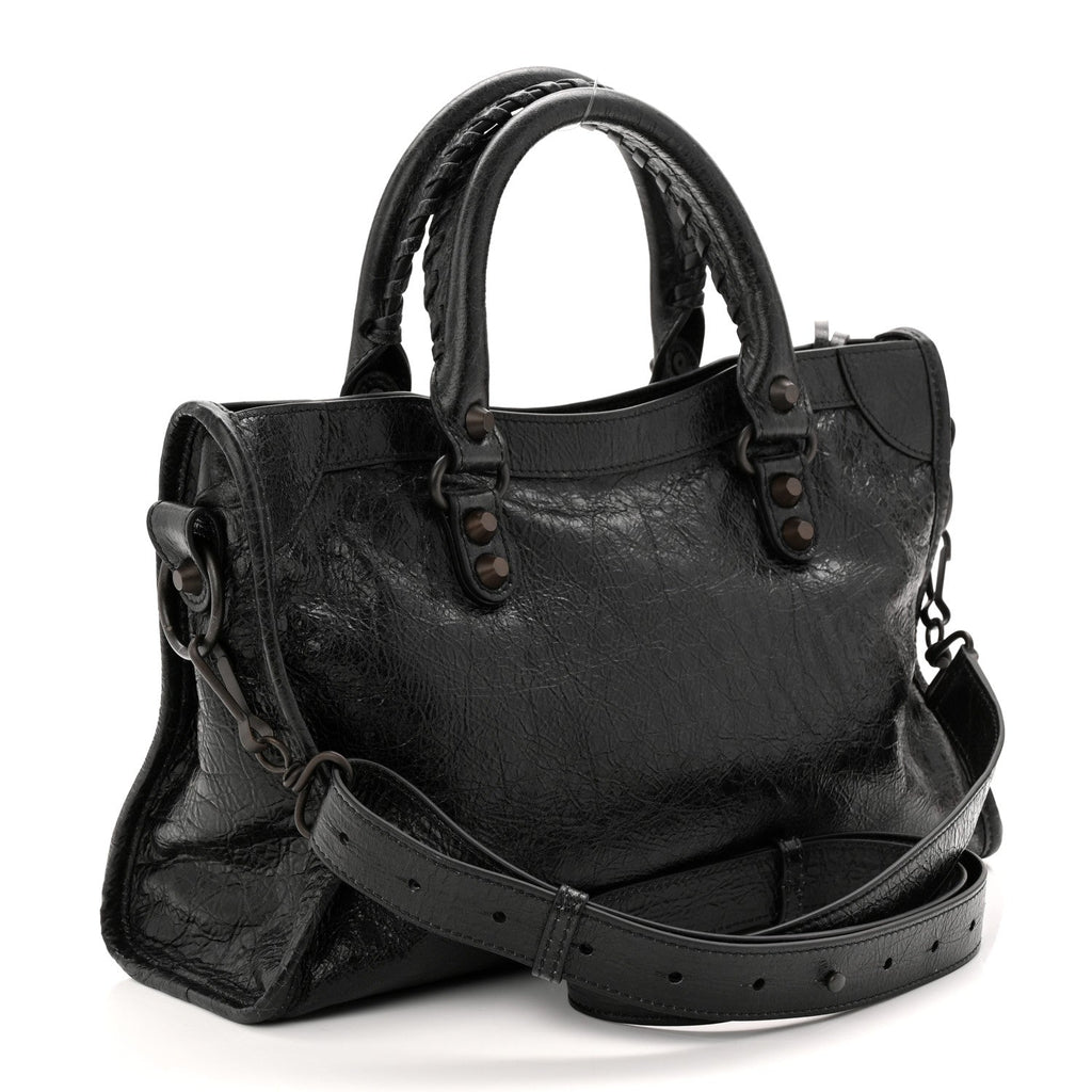 Balenciaga Agneau Arena Storico Classic Hardware Small Le City Black