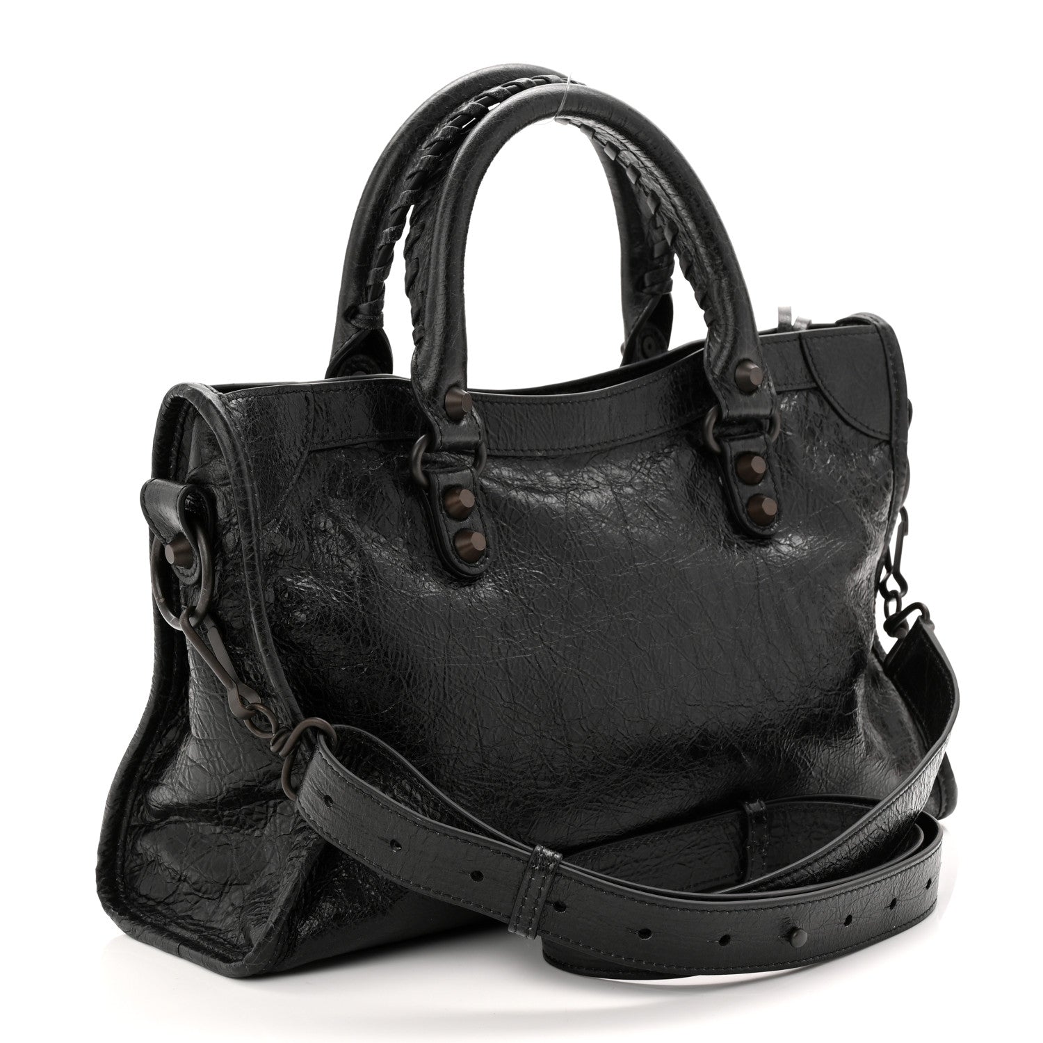 Balenciaga Agneau Arena Storico Classic Hardware Small Le City Black