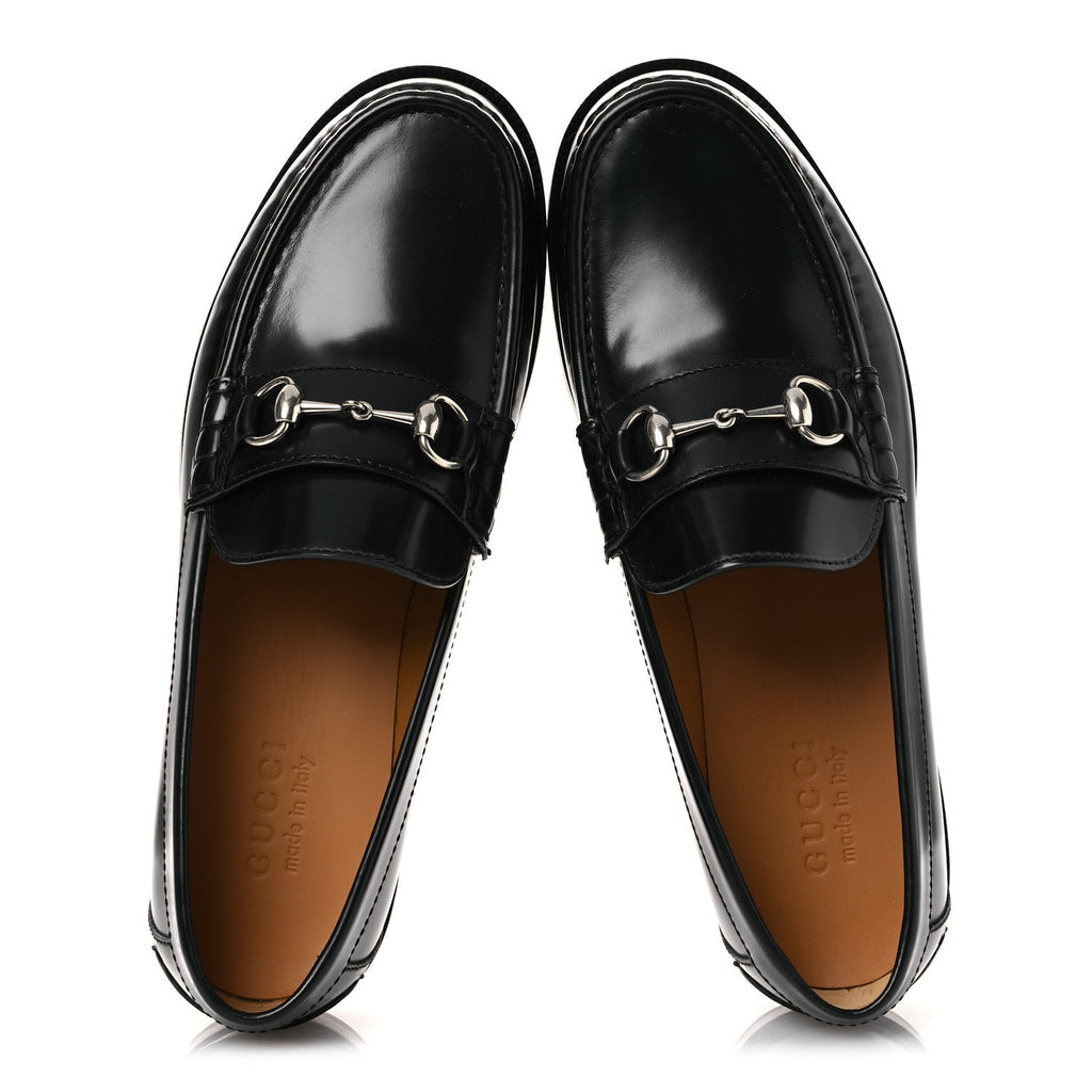 Gucci Millennial Ribot Mens Horsebit Loafers 9.5 Black