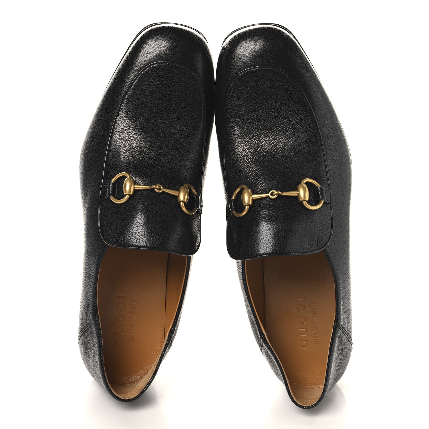 Gucci Goatskin Mens Horsebit Loafers 8.5 Black