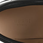 Gucci Magnum Calfskin Nappa Samoa Womens Horsebit Platform Chunky Lug Sole 40mm Loafers 41 Black