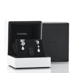 Chanel 18K White Gold Diamond No 5 Transformable Earrings
