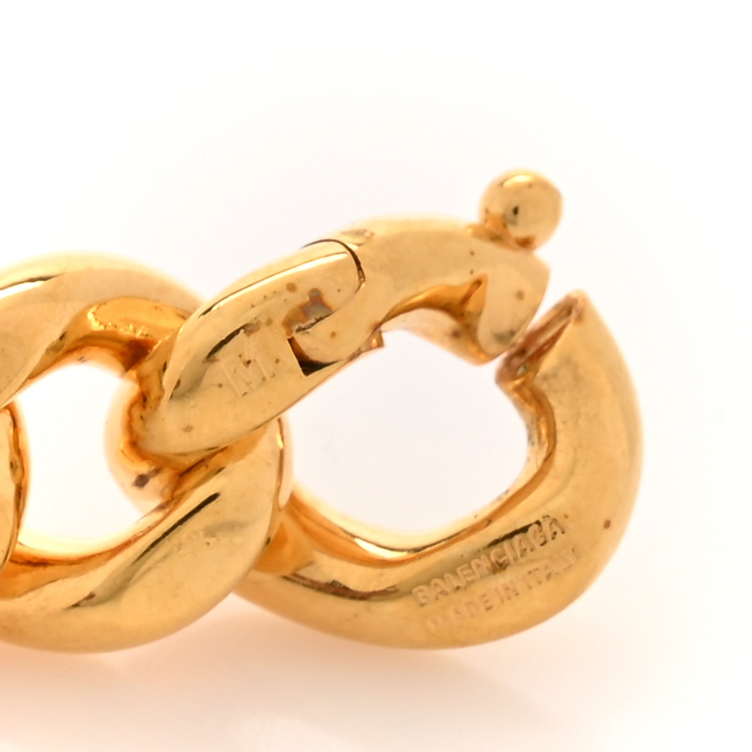 Balenciaga Metal Logo Chain Bracelet M Gold