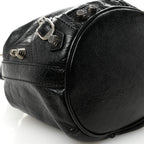Balenciaga Agneau Arena Le Cagole Bucket Bag XS Black