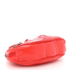 Balenciaga Agneau Arena Le Cagole Shoulder Bag XS Tomato Red