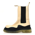 Bottega Veneta Calfskin The Tire Chelsea Boots 40.5 Vaseline Black Transparent