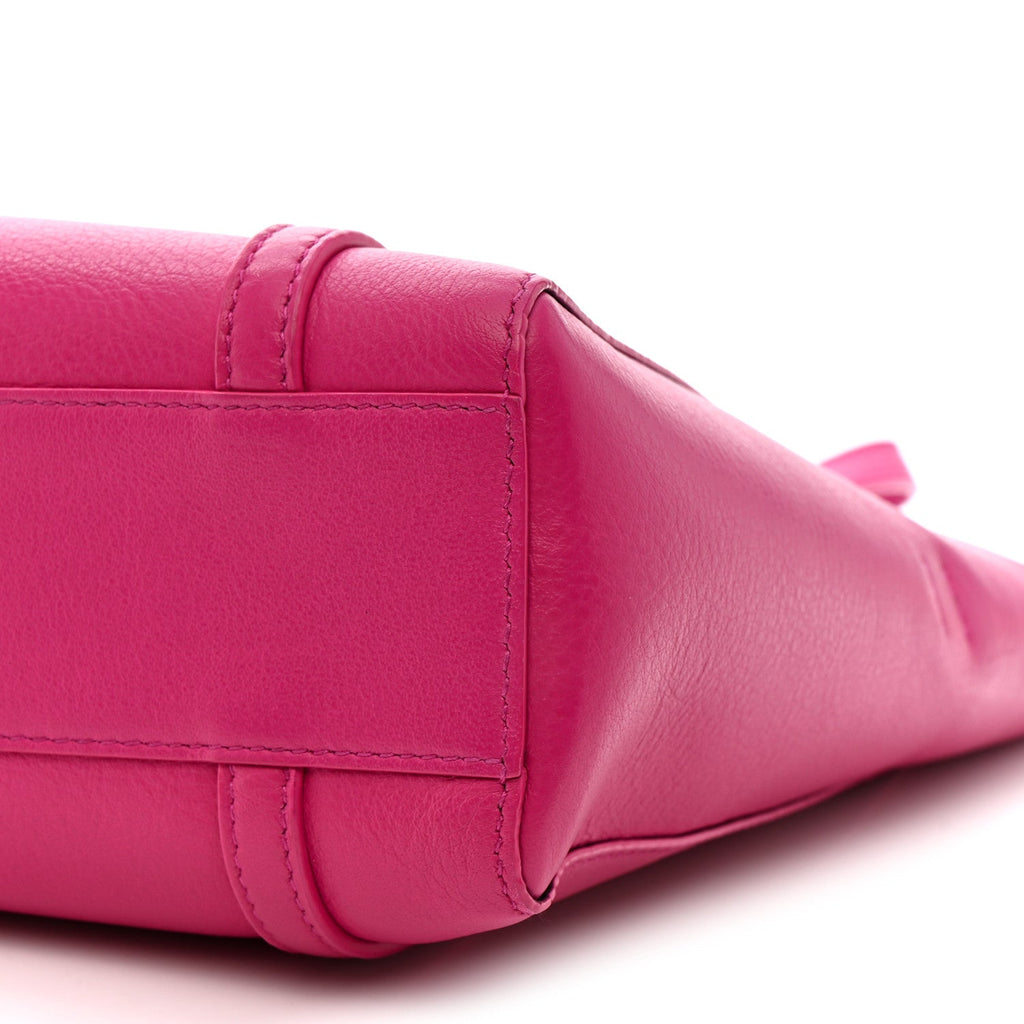 Balenciaga Calfskin XXS Everyday Tote Rose Magenta Black