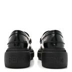 Fendi Vitello Abrasivato Fendigraphy 50mm Loafers 40.5 Black