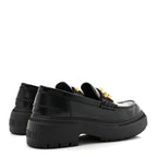 Fendi Vitello Abrasivato Fendigraphy 50mm Loafers 40.5 Black