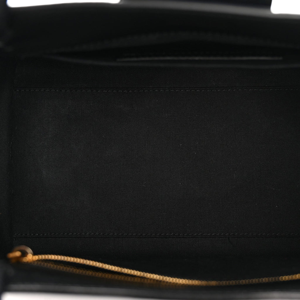 Balenciaga Calfskin Crocodile Embossed Medium Sharp Tote Black