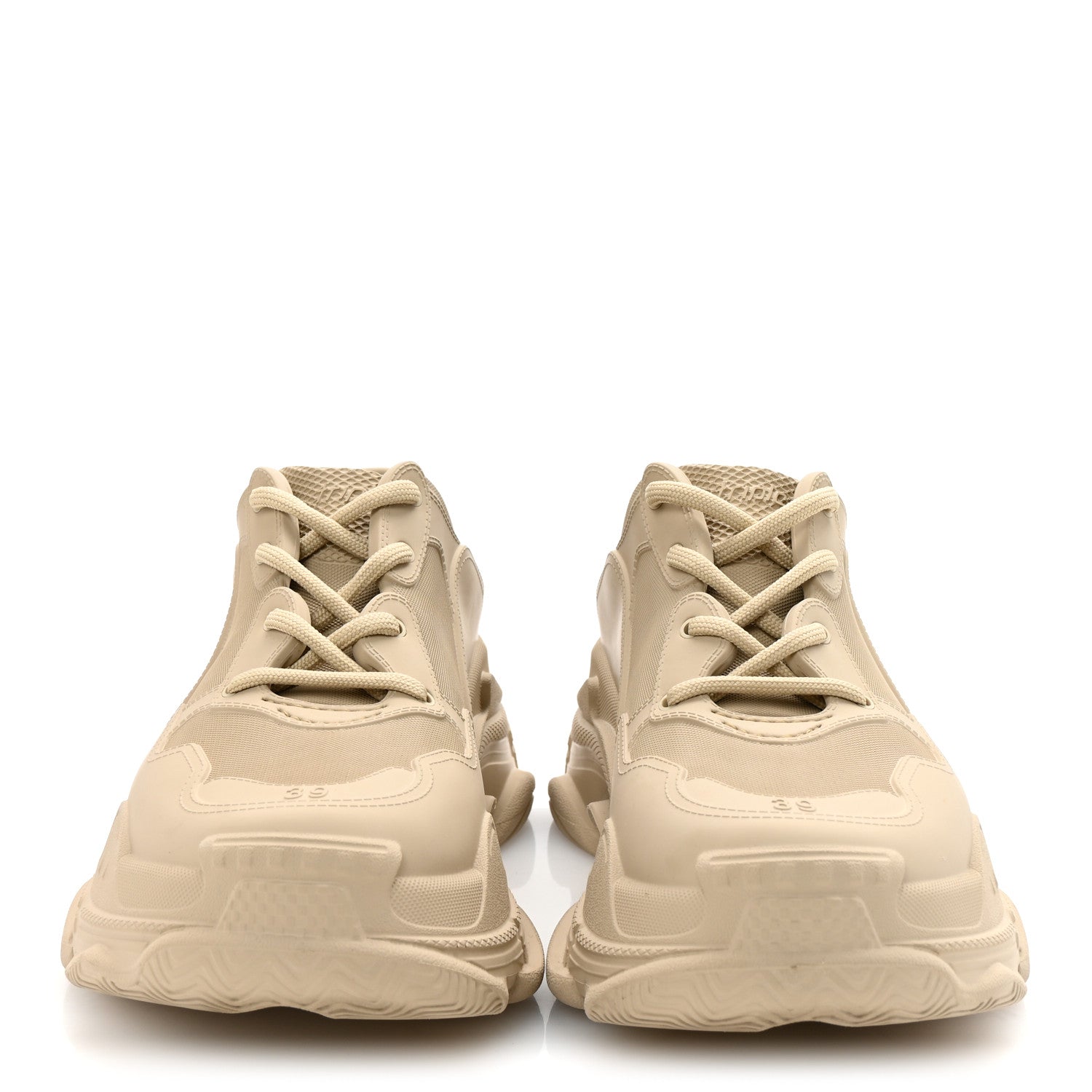 Balenciaga EVA Molded Womens Triple S Sneakers 39 Taupe
