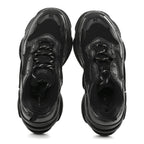 Balenciaga Fabric Mesh Womens Triple S Sneakers 38 Black