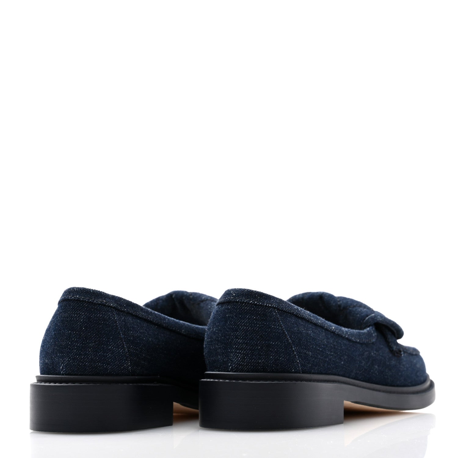 Chanel Denim CC Turnlock Loafers 36.5 Dark Blue
