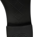 Chanel Crumpled Lambskin Quilted CC Turnlock Loafers 38.5 Black