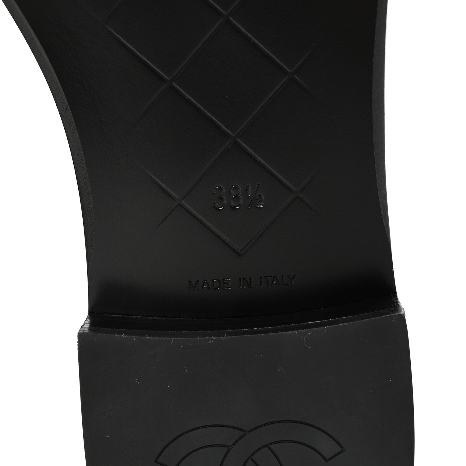 Chanel Crumpled Lambskin Quilted CC Turnlock Loafers 38.5 Black