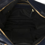Balenciaga Chevre Gold Metallic Edge Hardware Town Bleu Nuit Dark Sea