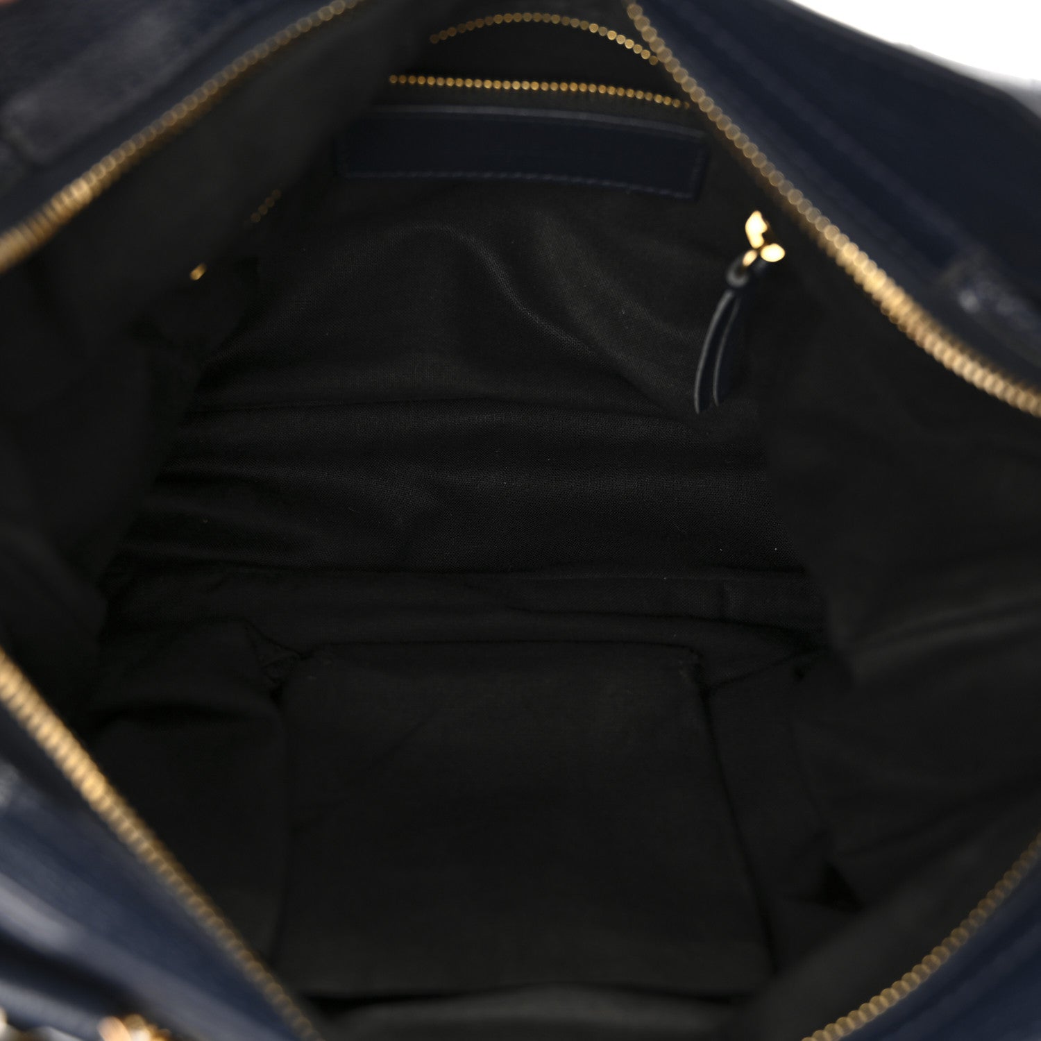 Balenciaga Chevre Gold Metallic Edge Hardware Town Bleu Nuit Dark Sea