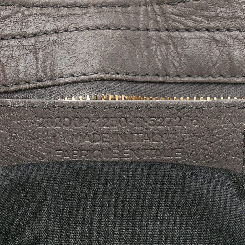 Balenciaga Agneau Giant 12 Gold Hardware Part Time Gris Pyrite