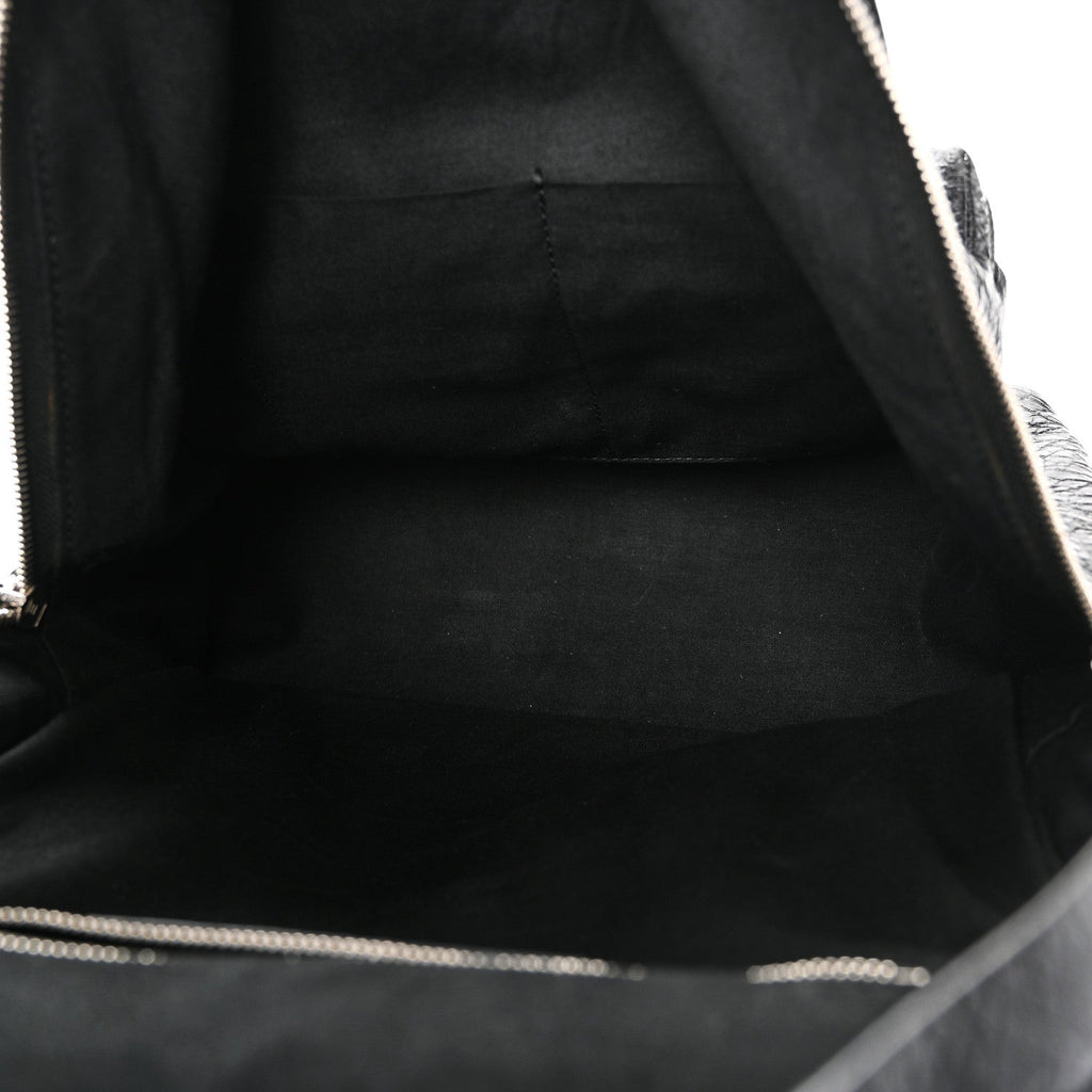 Balenciaga Agneau Classic Silver Hardware Backpack Black