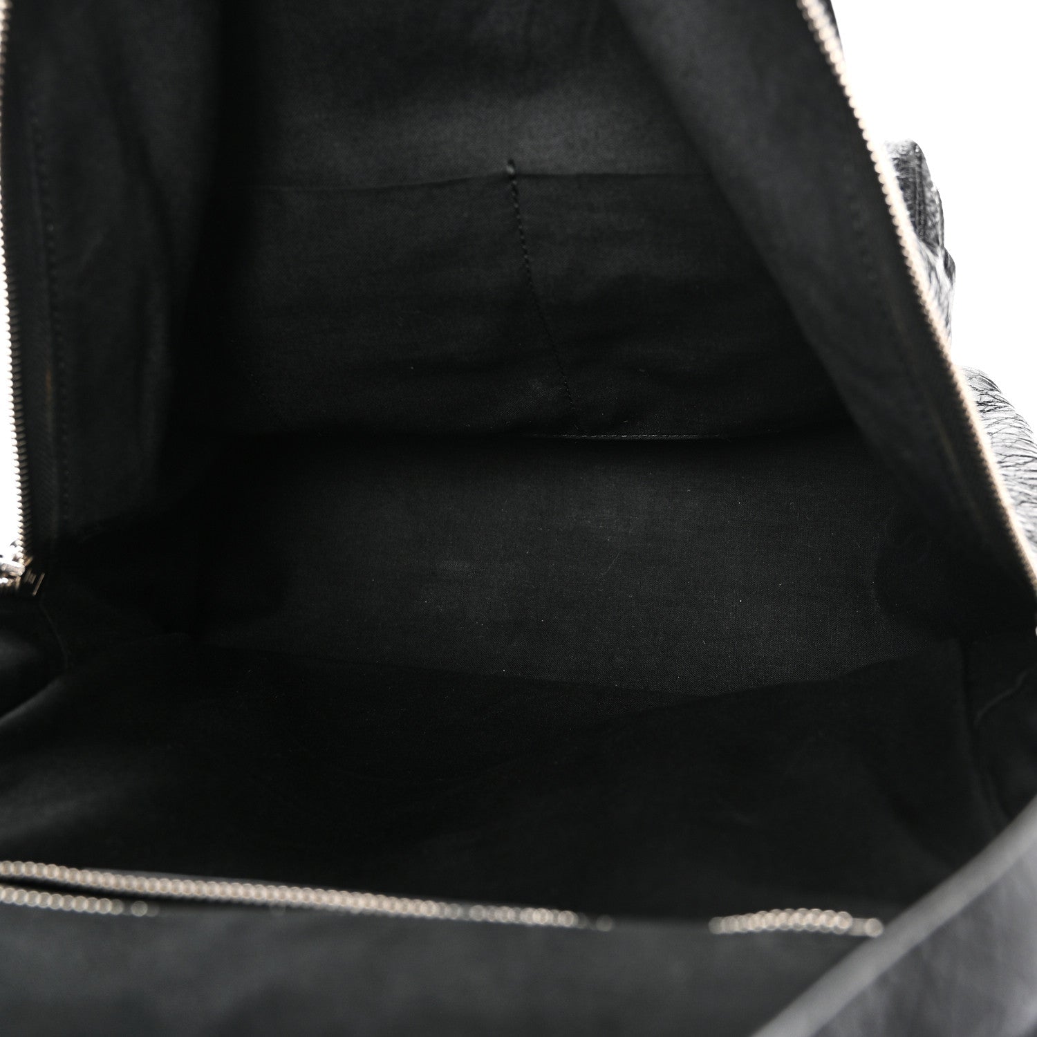 Balenciaga Agneau Classic Silver Hardware Backpack Black