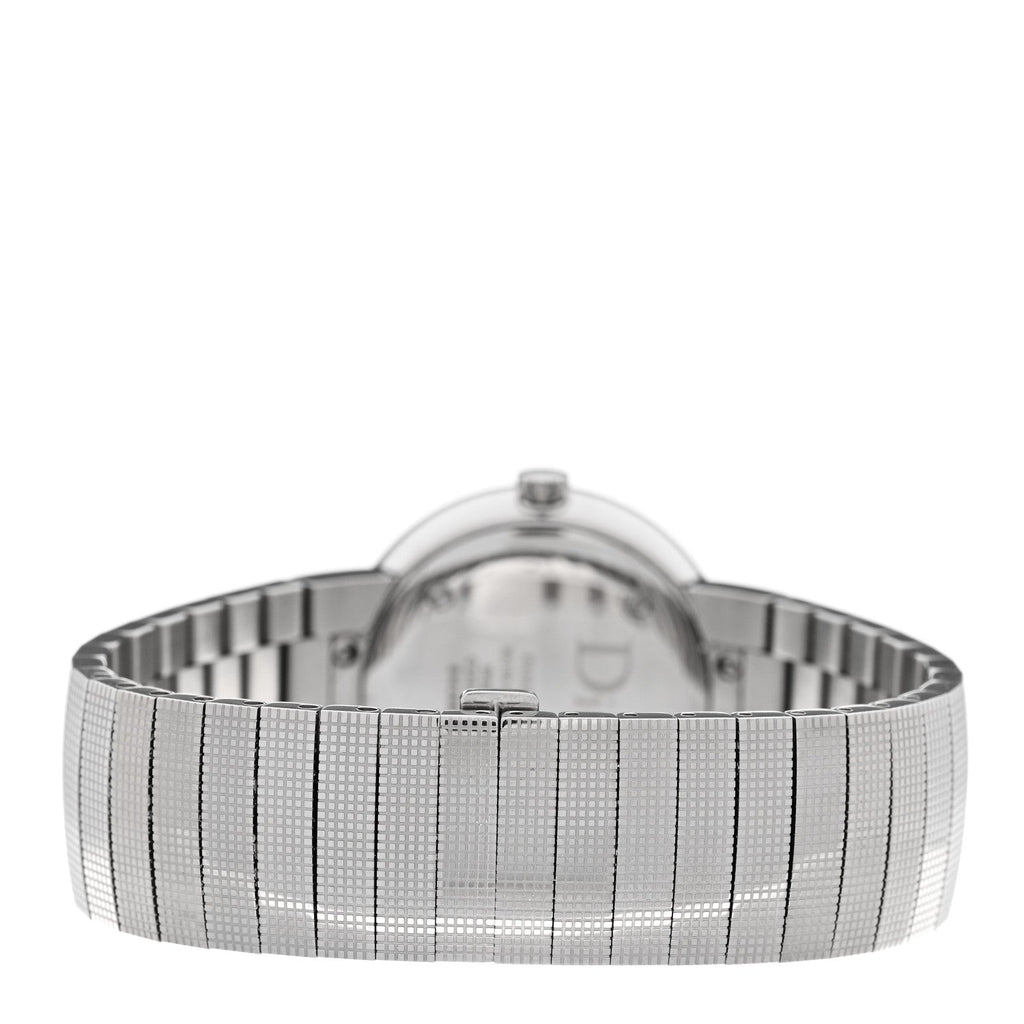 Christian Dior Stainless Steel Diamond Bezel Mother of Pearl 33mm La D De Dior Quartz Watch