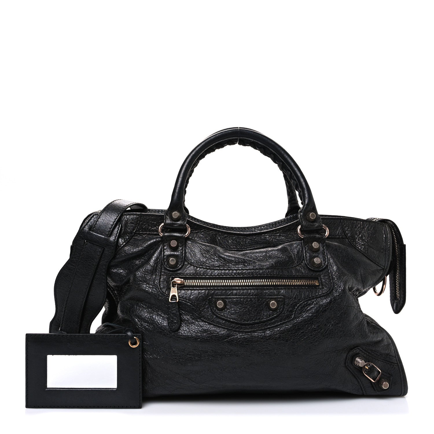 Balenciaga Agneau Giant 12 Rose Gold Hardware City Black