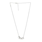 Fendi Metal Logo Charm Necklace Silver