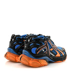 Balenciaga Mesh Rubber Bi-Color Mens Runner Sneakers 10 Blue Orange Black White
