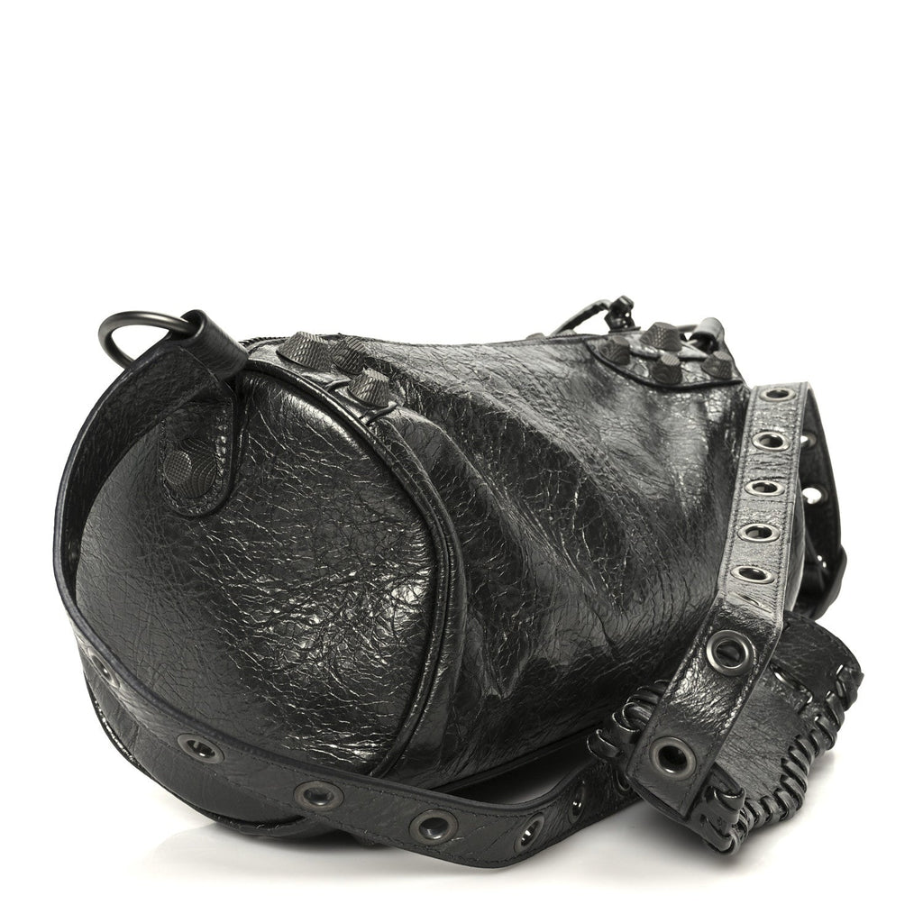 Balenciaga Agneau Arena Le Cagole Cylinder Bag Steel Grey