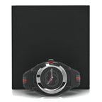 Gucci Stainless Steel Rubber 46mm Sync Web Quartz Watch Black